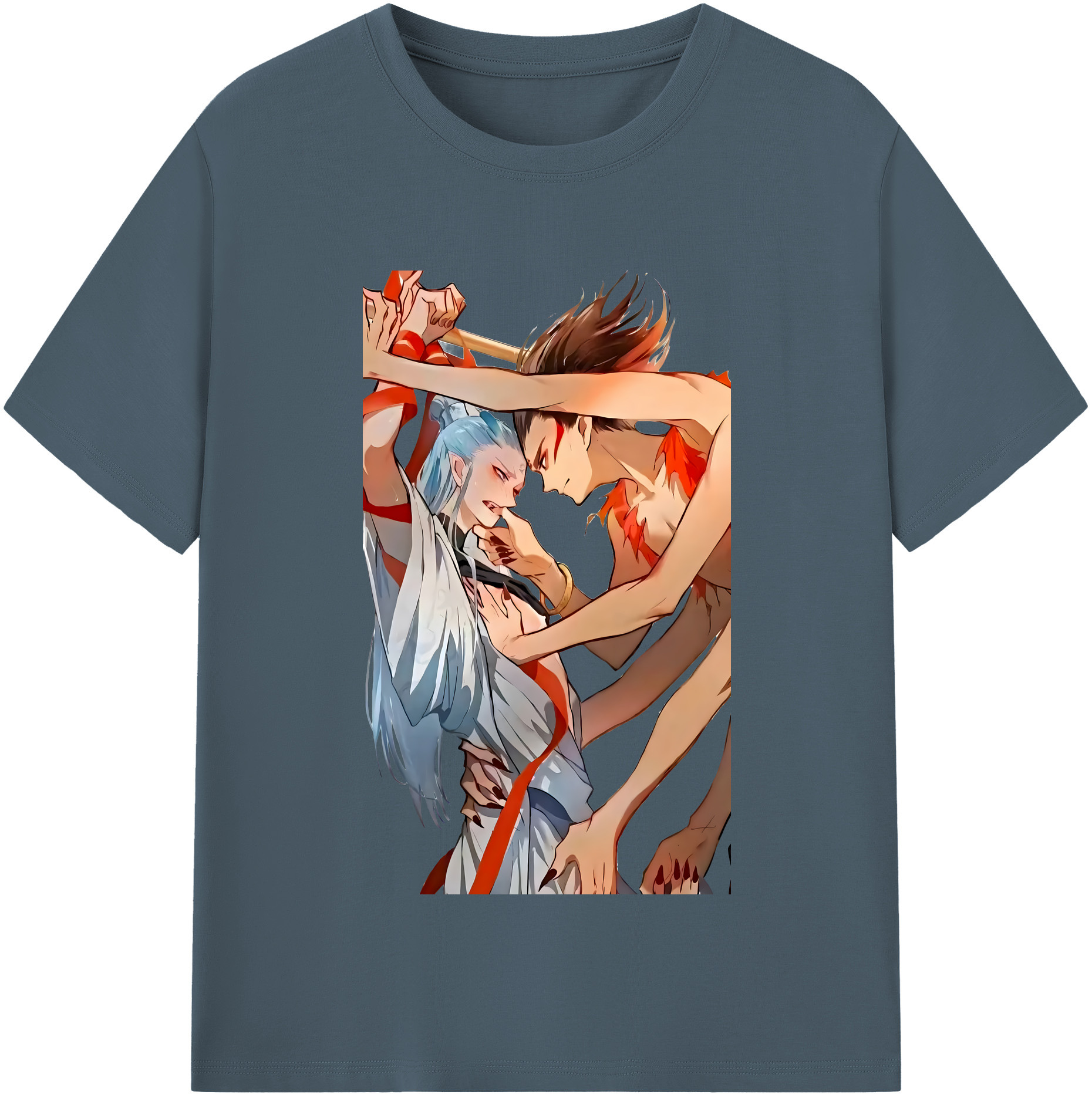 （画像用） Ne Zha 2 ナタ 魔童の大暴れ 綿100％半袖Tシャツ（フロントプリント）